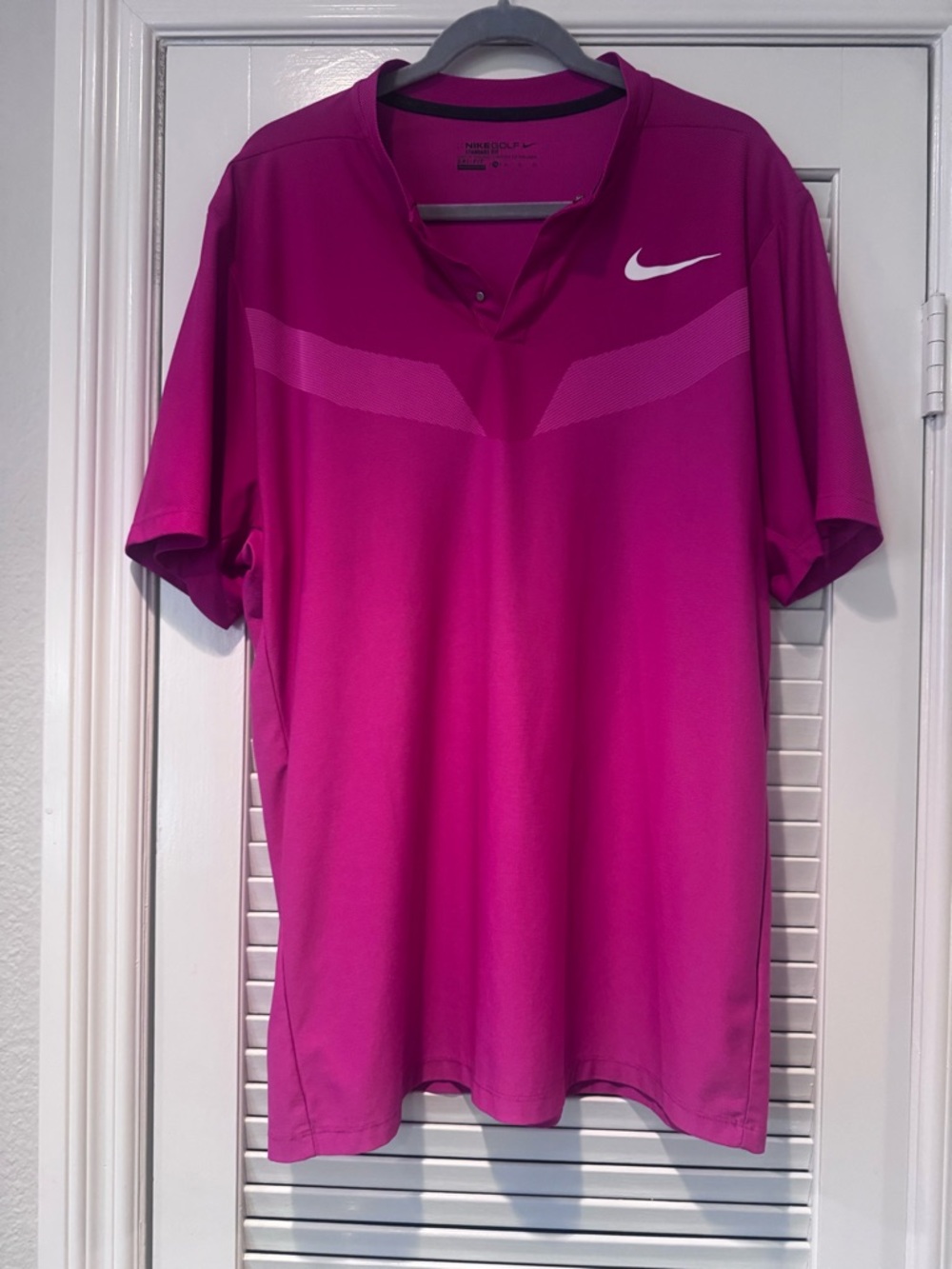 Nike Men’s Magenta Short-Sleeve DRI-Fit Golf Polo